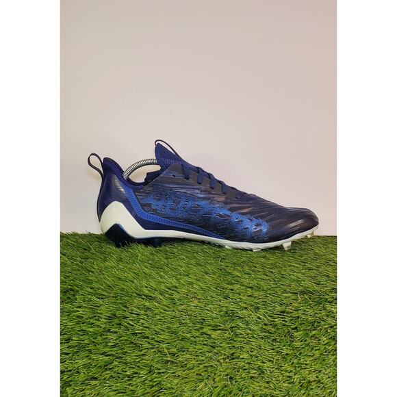 Adidas Adizero Size 12.5 Football Cleats Navy Blue White HR1604 Za1 main image 4
